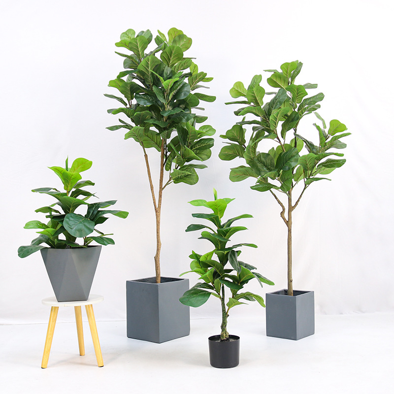 Ficus Lyrata Tree - Künstliche Kunststoff-Topfpflanze Fiddle-Leaf Ficus lyrata Feige