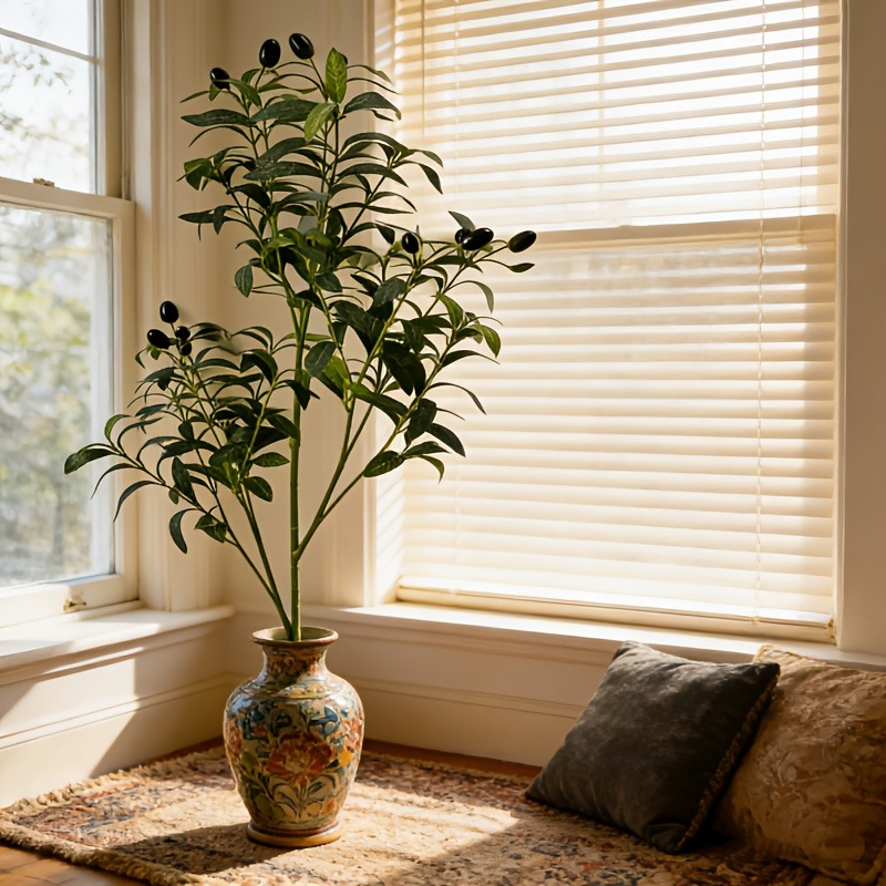 Ficus Lyrata Tree - 28cm-120cm Künstlicher Olivenbaum, Innenraum Wohnzimmer Hof