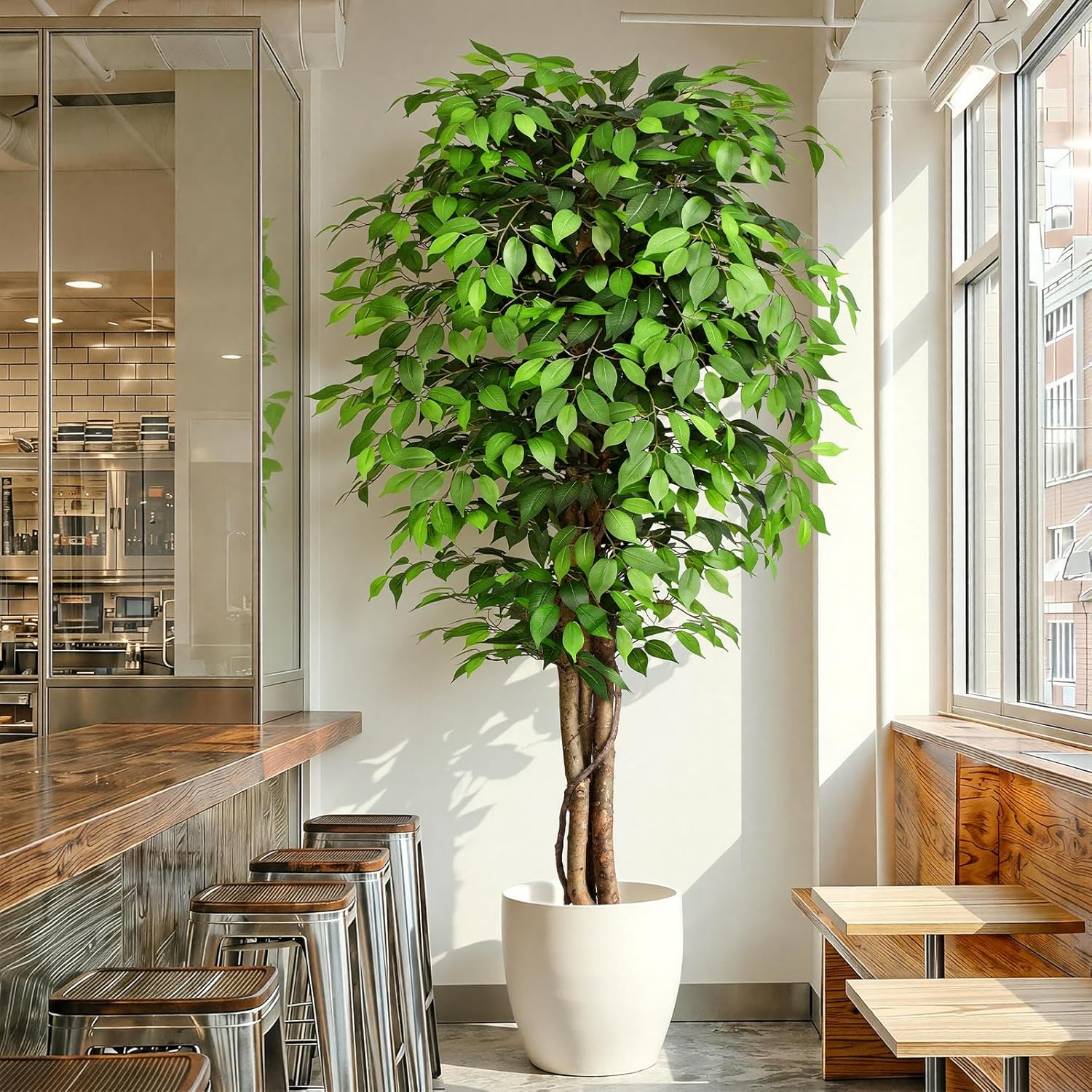 Lebensechter Künstlicher Ficus – Ficus Lyrata Tree Bewertung und Preis