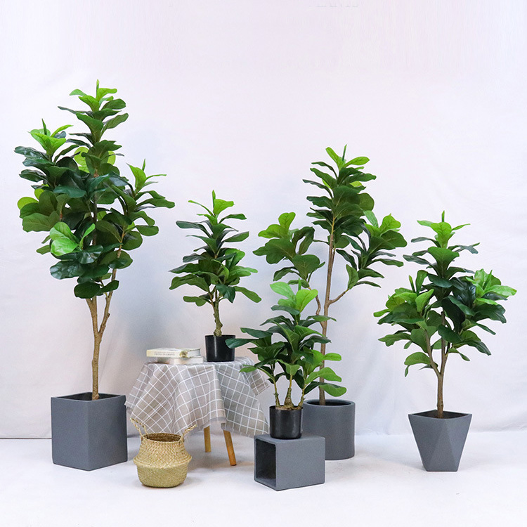 Künstliche Kunststoff-Topfpfla – Ficus Lyrata Tree Bewertung und Preis
